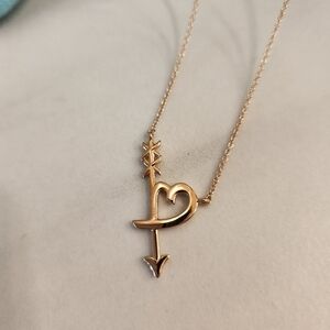 Tiffany & Co. Gold Heart Arrow Necklace